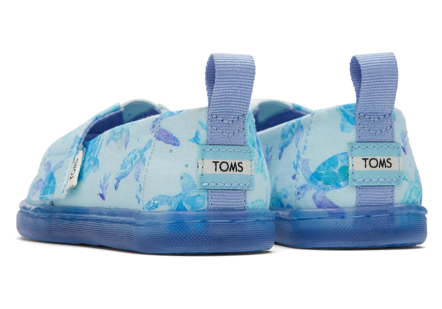 Toms Alpargata Tiny Sea Turtles Espadrille Blue/White - Kids - 31879-MIWD